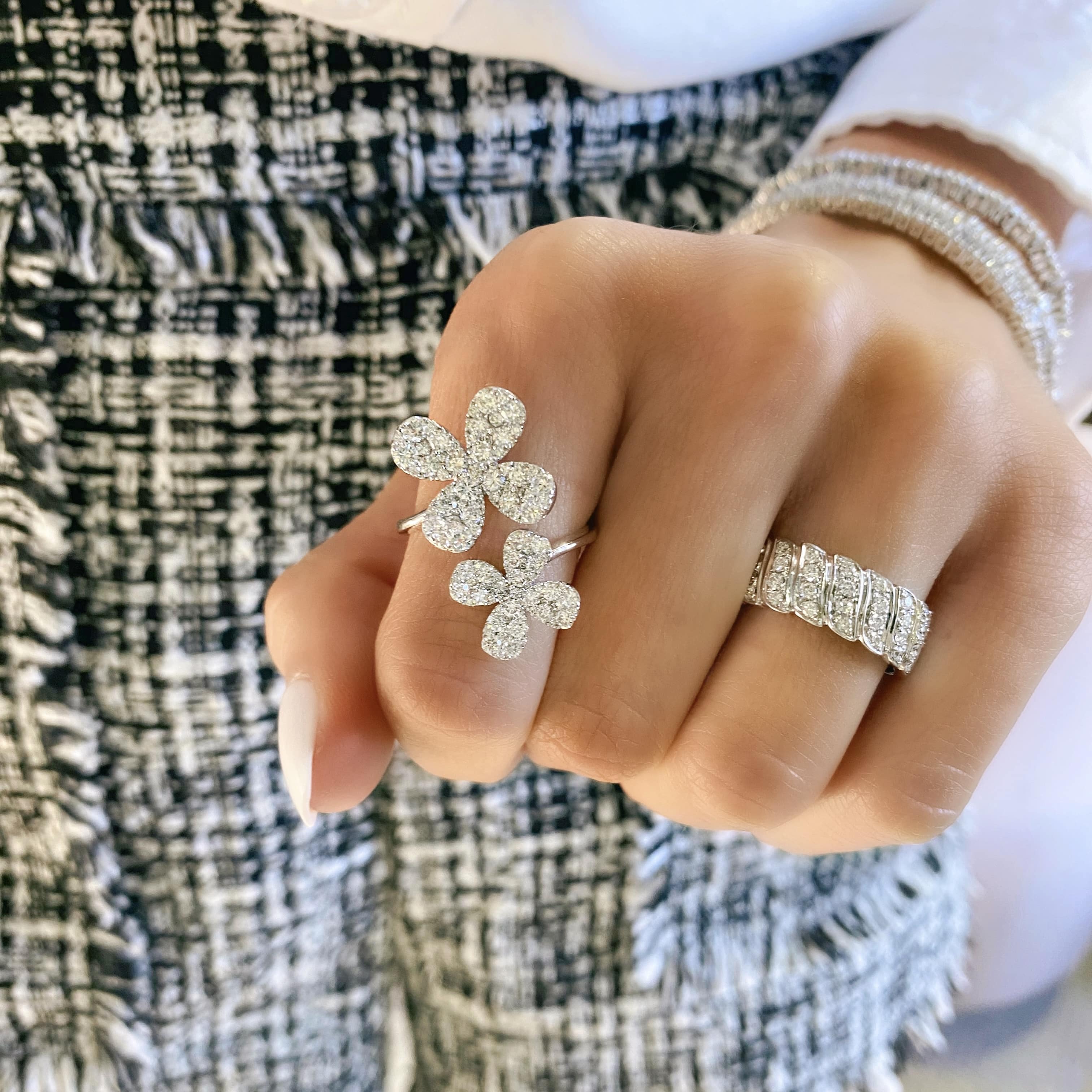 Diamond Flower Statement Ring — Salvatore & Co.